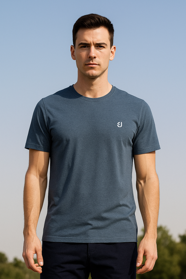 Everyday Crew Tee – Steel Blue