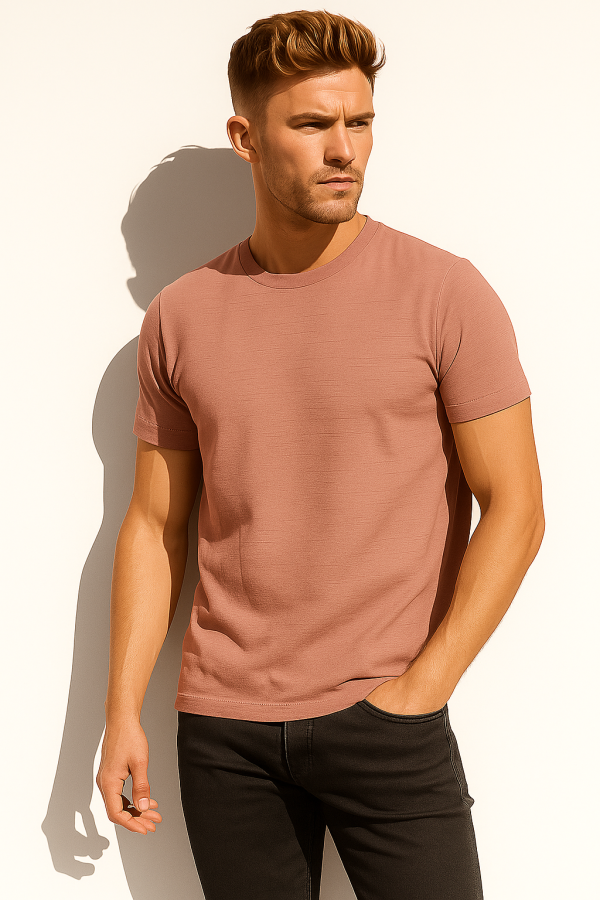 Luxe Knit Tee – Rose Clay