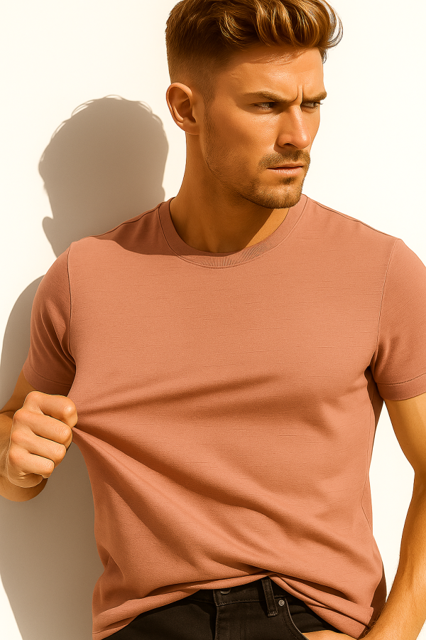 Luxe Knit Tee – Rose Clay - Image 3